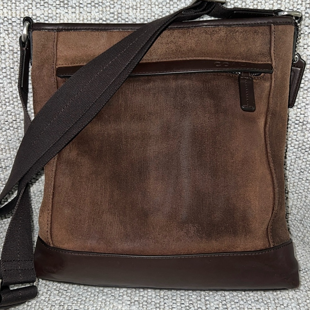 Coach Camden Leather Tech Crossbody Messenger Brown Bag F70920